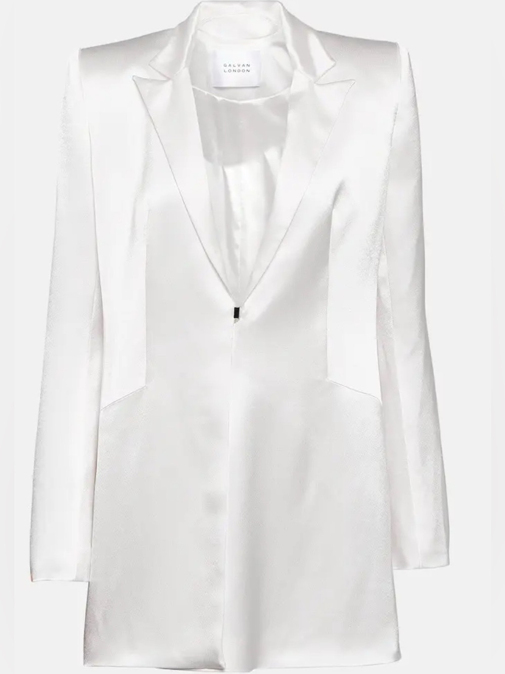 Galvan London bridal Leith blazer dress white
